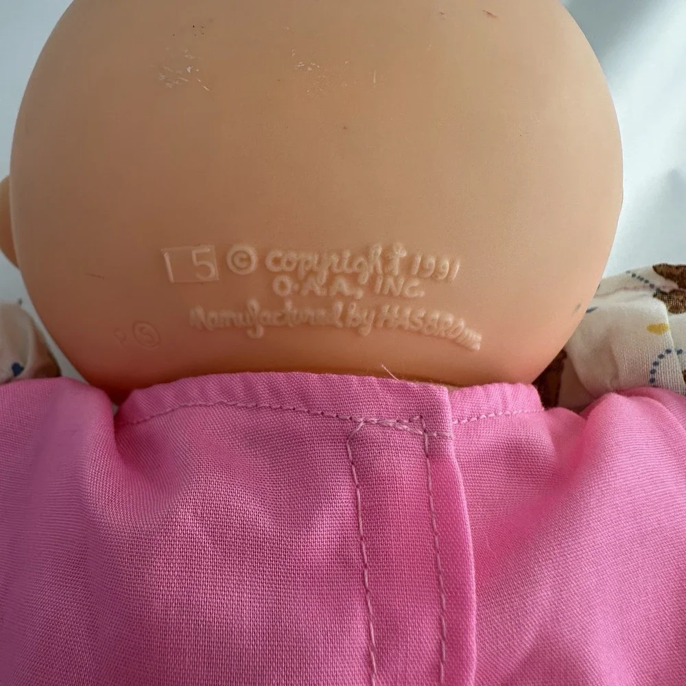 Cabbage Patch Kids 1991 Hasbro bald hazel eyes teal signature